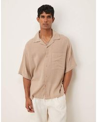 ASOS - Boxy Textured Revere Regular Shirt - Lyst