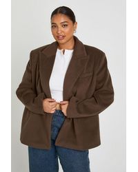 Boohoo - Plus Single Breasted Oversized Blazer - Lyst