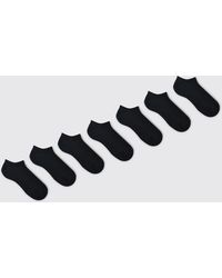 BoohooMAN - 7 Pack Plain Trainer Socks - Lyst