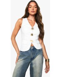 Boohoo - Multi Trim Fitted Waistcoat - Lyst