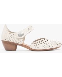 Rieker - 43753-60 Ladies Leather Block Heel Shoes - Lyst