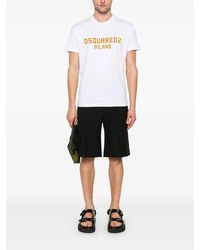 DSquared² - Flocked Logo T-Shirt - Lyst