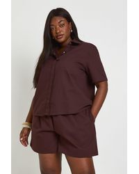 Boohoo - Chambray Button Through Shirt - Lyst