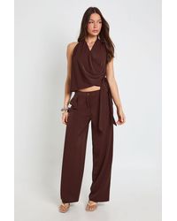 Boohoo - Woven Cowl Wrap Drape Co-Ord - Lyst