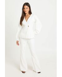 Boohoo - Flare Leg Tailored Trousers - Lyst