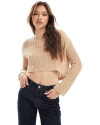 Cotton On - Ladder Knit Crop Pullover - Lyst
