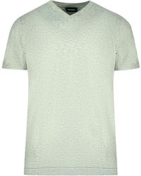 DIESEL - Grijze V-hals T-shirt - Lyst