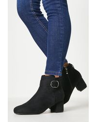 Good for the Sole - Wide Fit Mariya Buckle Detail Ankle Boots - Lyst