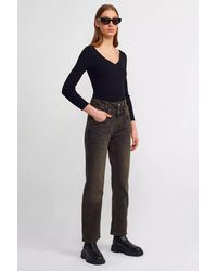 Hiccup - V Neck Ribbed Basic Sweater - Lyst