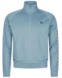 Fred Perry - Contrast Tape Ash Track Jacket - Lyst