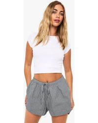 Boohoo - Woven Flippy Gingham Short - Lyst