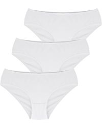 Penti - 3-Pack Mid-Waist Cotton Briefs - Lyst