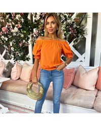 AX Paris - Off The Shoulder Frill Detail Top - Lyst