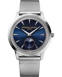 Frederique Constant - Frédérique Moneta Moonphase Watch Fc-206N3S6B Stainless Steel - Lyst