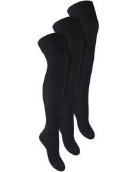 Steve Madden - 3 Pairs Over The Knee Wool Socks - Lyst