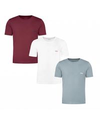 BOSS - Pack Of 3 Short Sleeve Undershirts 50532811 - Lyst