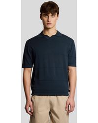 Lyle & Scott - Open Collar Fine Knitted Polo Shirt - Lyst