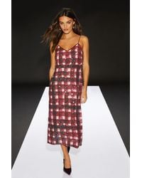 Warehouse - Runway 1.8.1.8 Check Sequin Strappy Dress - Lyst