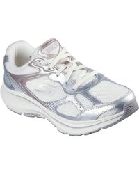 Skechers - Go Run Consistent 2.0 Volt Dames Sneakers Van Leer In Gebroken Wit - Lyst