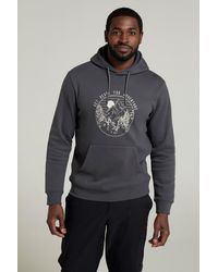Mountain Warehouse - 'Get Ready For Adventure' Graphic Overhead Hoodie Adjustable Hood Pullover Cotton - Lyst