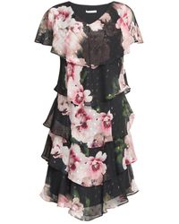 Gina Bacconi - Olivie Printed Floral Tier Dress - Lyst