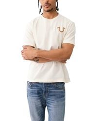 TRUE RELIGION - 108186 T Shirts Relaxed Fit Short Sleeve Summer Cotton Tee - Lyst