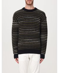 BOSS - Gestreepte Gebreide Crew Neck Trui - Lyst