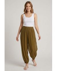 Izabel London - Semi Sheer Layer High Waist Harem Pants - Lyst