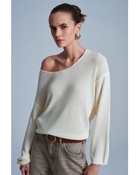 Dilvin - Ribbed Boat-Neck Knit Sweater - Lyst
