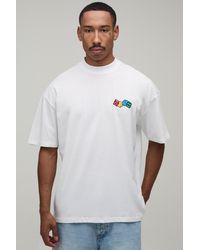 BoohooMAN - Oversized Ofcl Dice Embroidered T-Shirt - Lyst