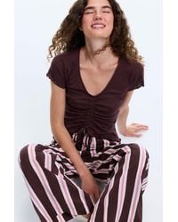 Penti - Sleep Mode Striped Short Sleeve Pajama Set - Lyst