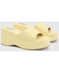 Faith - Bethanie Faux Leather High Wedge Sandals - Lyst