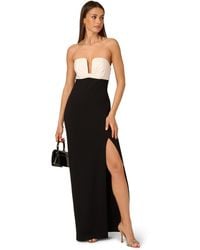 Adrianna Papell - Knit Crepe Long Dress - Lyst