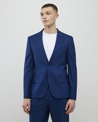 River Island - Suit Jacket Slim Fit Cotton - Lyst
