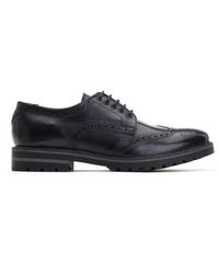 Base London - Gibbs Waxy Leather Brogue Shoes - Lyst