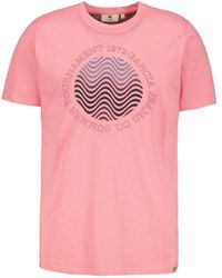 Garcia - Slim Fit T-shirt Met Printopdruk Bright Coral - Lyst