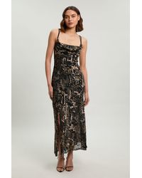 Karen Millen - Devore Strappy Woven Maxi Dress - Lyst