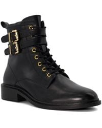 Dune - Ladies Phyllis - Casual Buckle-detail Ankle Boots Leather - Lyst