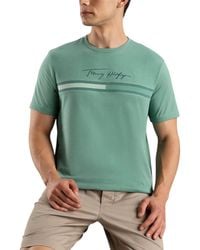Tommy Hilfiger - T Shirts Signature Tonal Flag Logo Summer Cotton Tino Tee - Lyst
