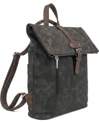 Woodland Leathers - Roll-Top Backpack, Anti-Theft Travel Bag With Luggage Strap - Lyst
