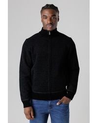 Kensington Eastside - Sherpa-Lined Zip-Through Cardigan - Lyst