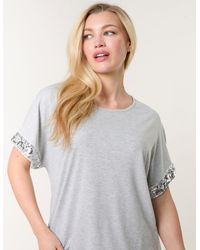 Blue Vanilla - Sequin Trim Oversized Top - Lyst