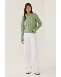 Hiccup - Hair Braid Pattern Crew Neck Sweater - Lyst