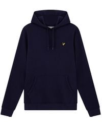 Lyle & Scott - Dunkelblauer Kapuzenpullover Mit -Logo - Lyst