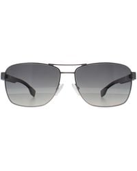 BOSS - Aviator Matte Dark Ruthenium Gradient Polarized 1559/O/S Metal - Lyst