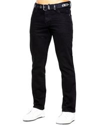 Enzo - Denim Straight Fit Jeans - Lyst