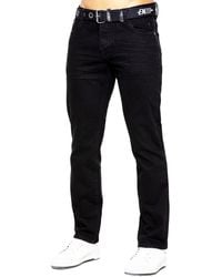 Enzo - Denim Straight Fit Jeans - Lyst