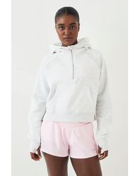 DSGN Studio - Ribbed Panel Half Zip Hoodie - Lyst