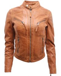 Infinity Leather - Slim-Fit Biker Jacket-Maldon - Lyst