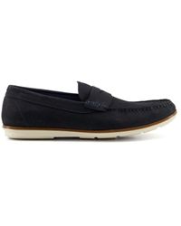 Dune Barnacle Leather Driving Loafers in Brown for Men Lyst UK
